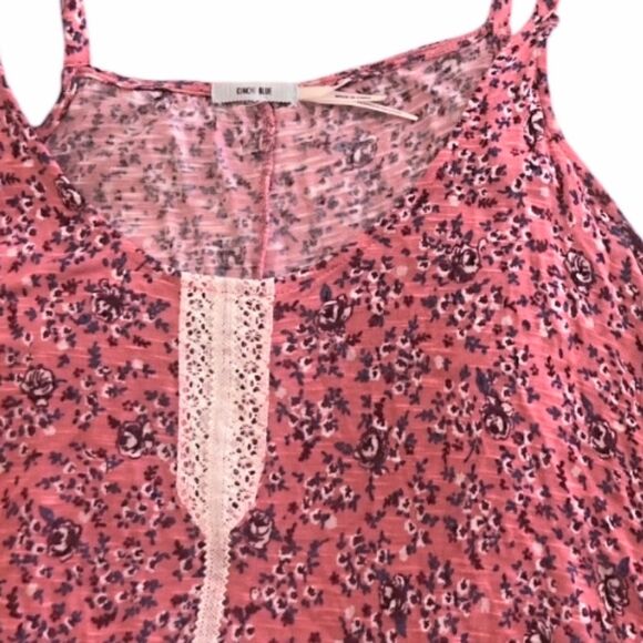 Kimchi Blue Tank Top Urban Outfitters Floral Crochet A Line Trapeze Swing Pink M - Picture 12 of 12